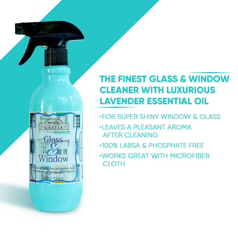Premium Glass and Window Cleaner with Luxurious Lavender Fragrance 500ml