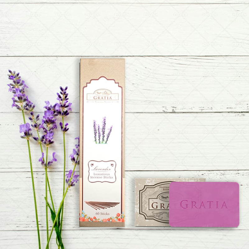 Lavender Incense Stick & Bathing Bar Combo