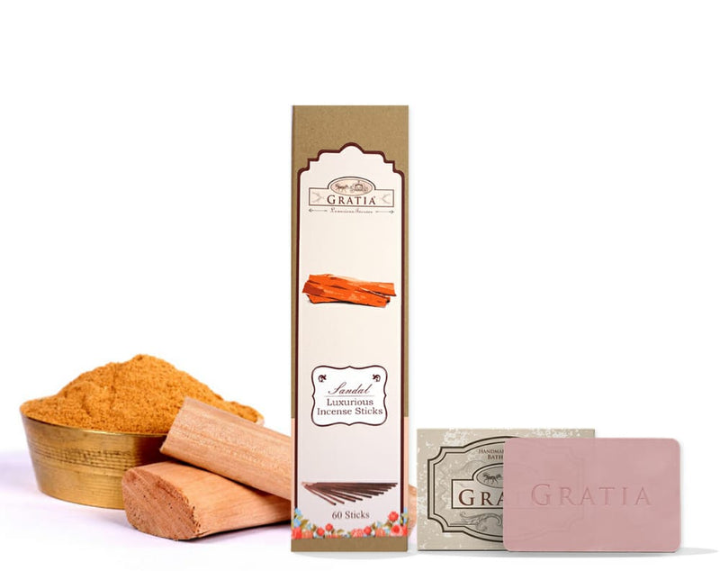 Sandal Incense Stick & Bathing Bar Combo